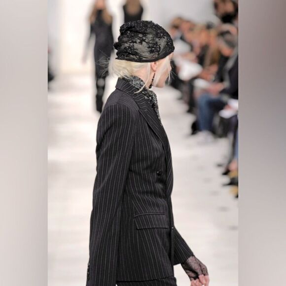 Ralph Lauren Fall 2010 Collection Black Multi Stripe Wool Spat Hem Trouser - Picture 13 of 17